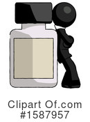 Black Design Mascot Clipart #1587957 by Leo Blanchette