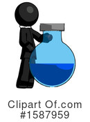 Black Design Mascot Clipart #1587959 by Leo Blanchette
