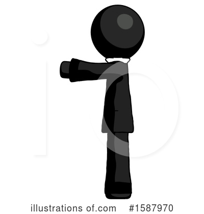 Royalty-Free (RF) Black Design Mascot Clipart Illustration by Leo Blanchette - Stock Sample #1587970