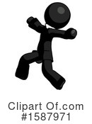 Black Design Mascot Clipart #1587971 by Leo Blanchette