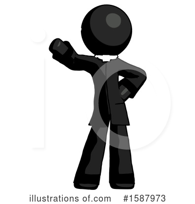 Royalty-Free (RF) Black Design Mascot Clipart Illustration by Leo Blanchette - Stock Sample #1587973