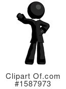Black Design Mascot Clipart #1587973 by Leo Blanchette