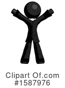 Black Design Mascot Clipart #1587976 by Leo Blanchette