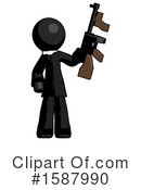 Black Design Mascot Clipart #1587990 by Leo Blanchette