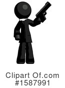 Black Design Mascot Clipart #1587991 by Leo Blanchette