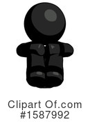 Black Design Mascot Clipart #1587992 by Leo Blanchette