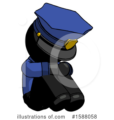 Royalty-Free (RF) Black Design Mascot Clipart Illustration by Leo Blanchette - Stock Sample #1588058