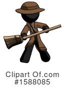 Black Design Mascot Clipart #1588085 by Leo Blanchette
