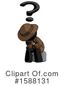 Black Design Mascot Clipart #1588131 by Leo Blanchette