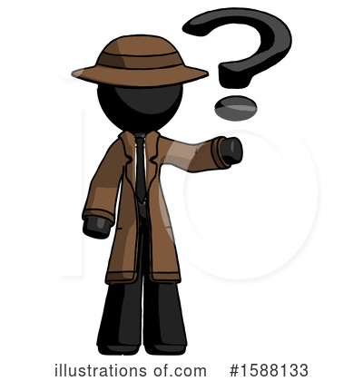 Royalty-Free (RF) Black Design Mascot Clipart Illustration by Leo Blanchette - Stock Sample #1588133