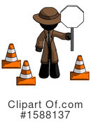 Black Design Mascot Clipart #1588137 by Leo Blanchette
