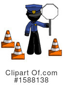 Black Design Mascot Clipart #1588138 by Leo Blanchette