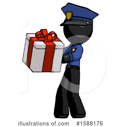 Royalty-Free (RF) Black Design Mascot Clipart Illustration by Leo Blanchette - Stock Sample #1588176