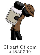 Black Design Mascot Clipart #1588239 by Leo Blanchette
