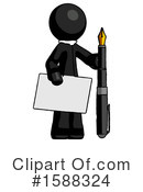 Black Design Mascot Clipart #1588324 by Leo Blanchette