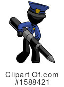 Black Design Mascot Clipart #1588421 by Leo Blanchette