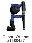 Black Design Mascot Clipart #1588427 by Leo Blanchette