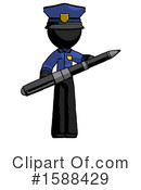 Black Design Mascot Clipart #1588429 by Leo Blanchette