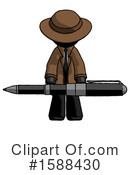 Black Design Mascot Clipart #1588430 by Leo Blanchette