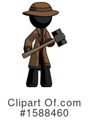 Black Design Mascot Clipart #1588460 by Leo Blanchette