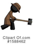 Black Design Mascot Clipart #1588462 by Leo Blanchette