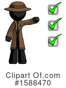 Black Design Mascot Clipart #1588470 by Leo Blanchette