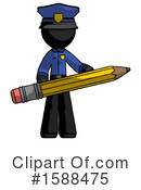 Black Design Mascot Clipart #1588475 by Leo Blanchette