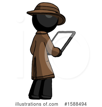 Royalty-Free (RF) Black Design Mascot Clipart Illustration by Leo Blanchette - Stock Sample #1588494