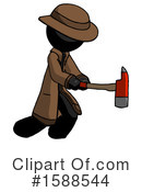 Black Design Mascot Clipart #1588544 by Leo Blanchette