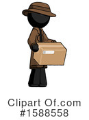 Black Design Mascot Clipart #1588558 by Leo Blanchette