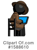 Black Design Mascot Clipart #1588610 by Leo Blanchette