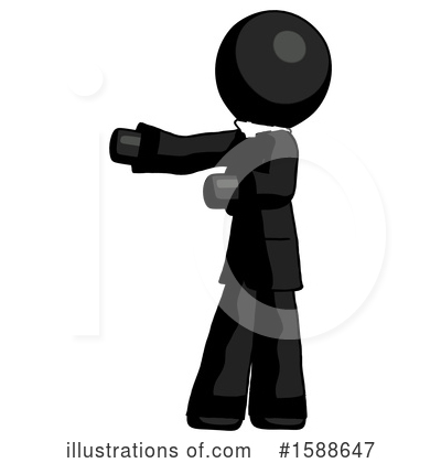 Royalty-Free (RF) Black Design Mascot Clipart Illustration by Leo Blanchette - Stock Sample #1588647