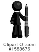 Black Design Mascot Clipart #1588676 by Leo Blanchette