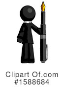 Black Design Mascot Clipart #1588684 by Leo Blanchette