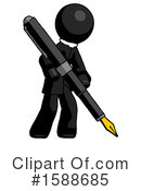 Black Design Mascot Clipart #1588685 by Leo Blanchette