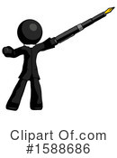 Black Design Mascot Clipart #1588686 by Leo Blanchette