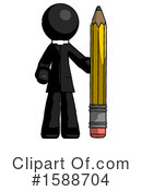 Black Design Mascot Clipart #1588704 by Leo Blanchette