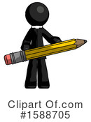 Black Design Mascot Clipart #1588705 by Leo Blanchette