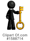 Black Design Mascot Clipart #1588714 by Leo Blanchette