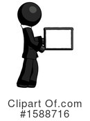 Black Design Mascot Clipart #1588716 by Leo Blanchette