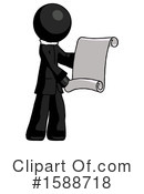 Black Design Mascot Clipart #1588718 by Leo Blanchette