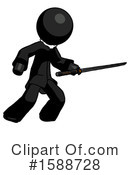 Black Design Mascot Clipart #1588728 by Leo Blanchette