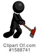 Black Design Mascot Clipart #1588741 by Leo Blanchette