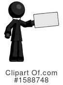 Black Design Mascot Clipart #1588748 by Leo Blanchette