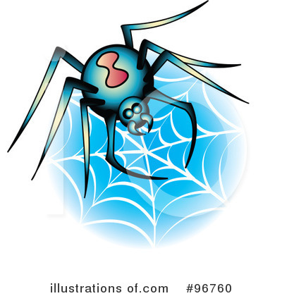 Royalty-Free (RF) Black Widow Clipart Illustration by Andy Nortnik - Stock Sample #96760
