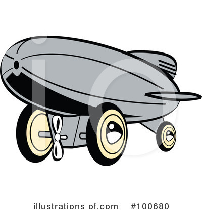 Royalty-Free (RF) Blimp Clipart Illustration by Andy Nortnik - Stock Sample #100680