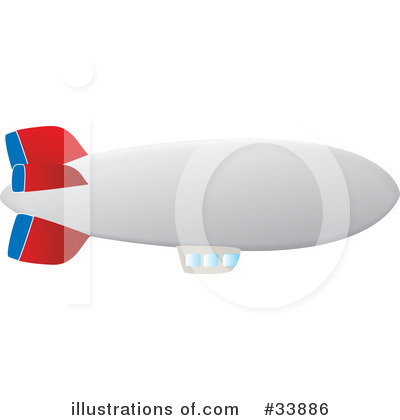 Royalty-Free (RF) Blimp Clipart Illustration by Rasmussen Images - Stock Sample #33886