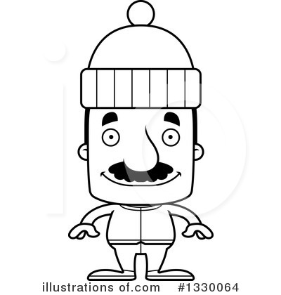 Royalty-Free (RF) Block Headed Hispanic Man Clipart Illustration by Cory Thoman - Stock Sample #1330064