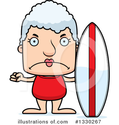 Royalty-Free (RF) Block Headed Senior Woman Clipart Illustration by Cory Thoman - Stock Sample #1330267