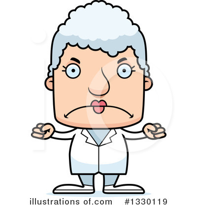 Royalty-Free (RF) Block Headed White Senior Woman Clipart Illustration by Cory Thoman - Stock Sample #1330119